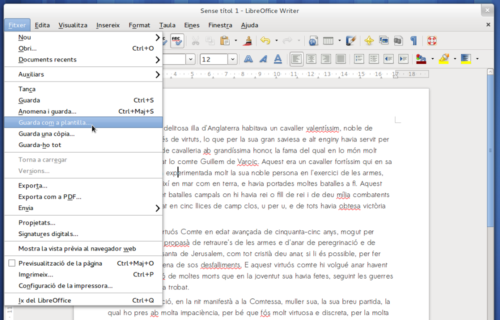 LibreOffice 4.1 en valencià